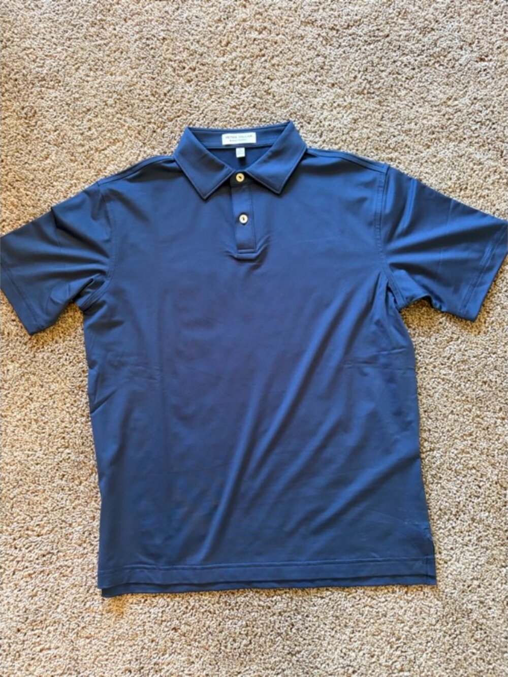 Peter Millar Boy's Youth Summer Comfort Performance Polo, Size L (11-12), navy